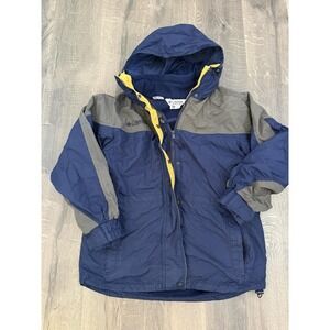 Vintage Columbia '80s Navy  Yellow Ski Jacket Size Medium 2 In 1